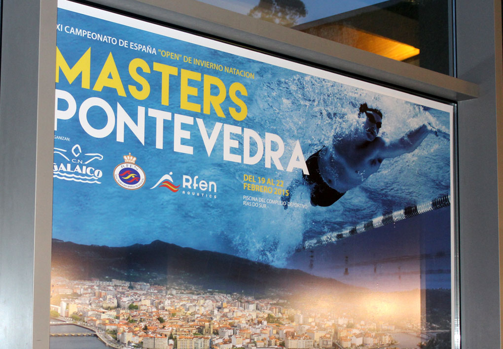 Cartel para o XXI Campeonato de España "OPEN" de invierno natación masters Pontevedra
